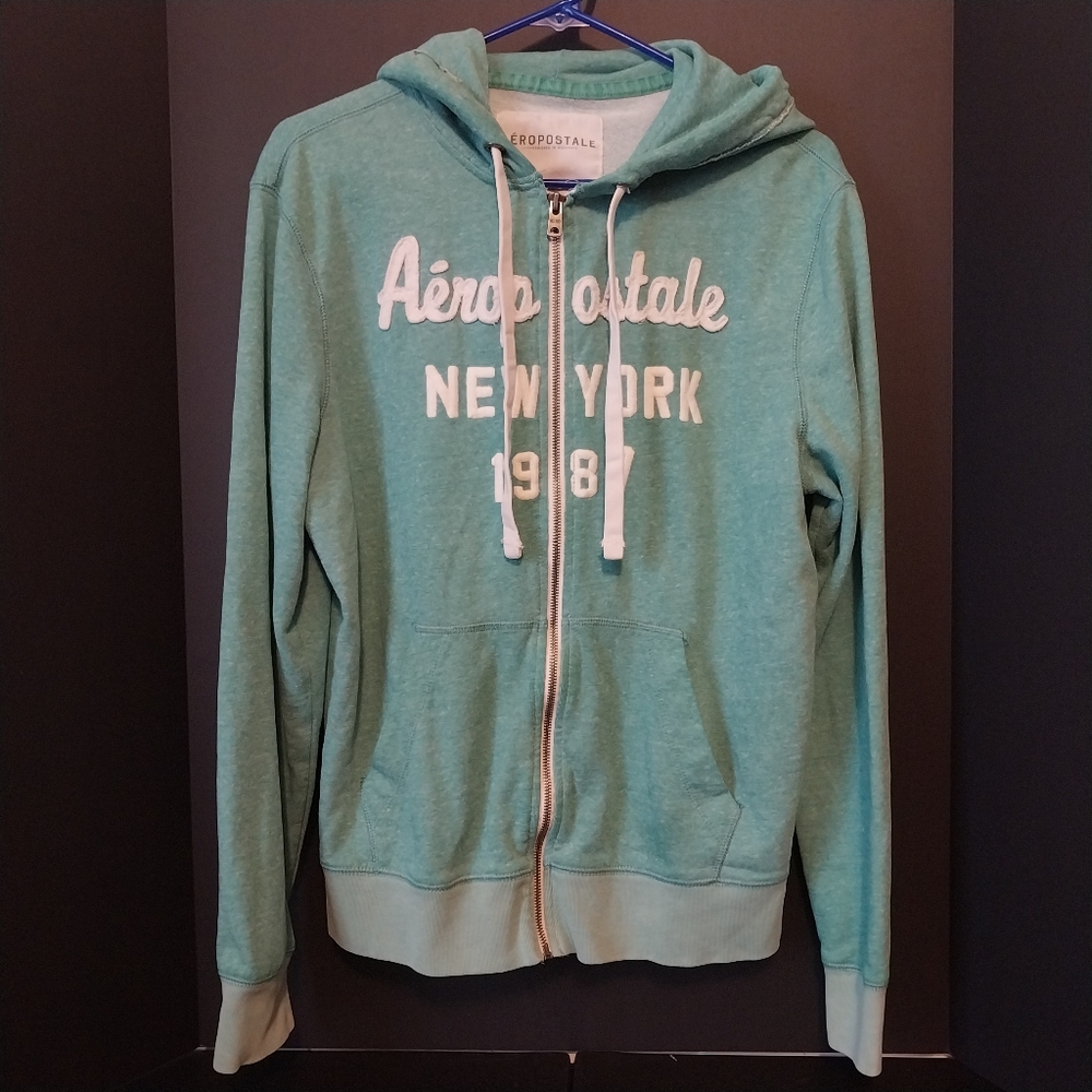 Aeropostale Green Zip-Up Hoodie